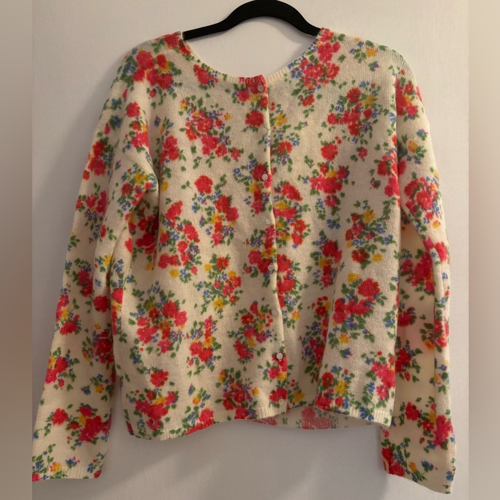 NWT Sézane Juno cardigan in jardin secret mohair size medium